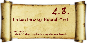 Latosinszky Bocsárd névjegykártya